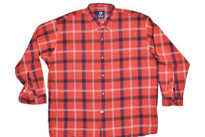 Kani Jeans Co. Men's Red Plaid Long Sleeve Button Down Shirt Size 3X